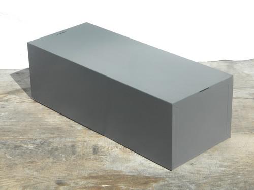 photo of machine age vintage Steelmaster card catalog or file box, industrial gray #2