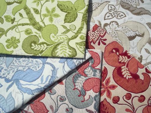 photo of mad men mid-century vintage upholstery / decorator fabric samples lot #6