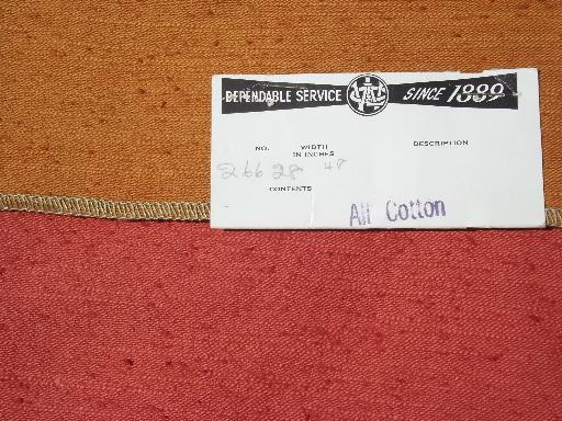 photo of mad men mid-century vintage upholstery fabric samples lot, barkcloth etc. #8