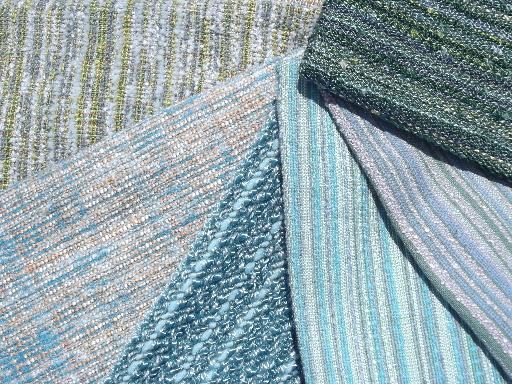 photo of mad men mid-century vintage upholstery fabric samples lot, retro colors! #4