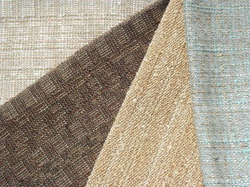 photo of mad men mid-century vintage upholstery fabric samples lot, retro colors! #5