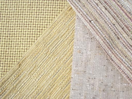 photo of mad men mid-century vintage upholstery fabric samples lot, retro colors! #6