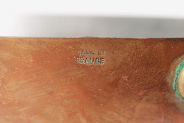 photo of made in France huge heavy copper oval baking dish, saute pan or gratin paella #8