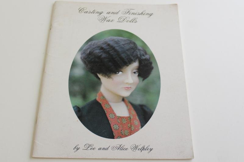 photo of making wax dolls, casting and finishing instruction booklet / vintage catalog #1