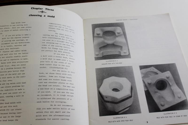 photo of making wax dolls, casting and finishing instruction booklet / vintage catalog #3