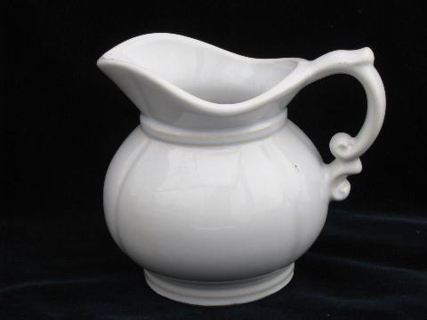 photo of marked McCoy vintage pottery pitcher for small wash set or flowers #1