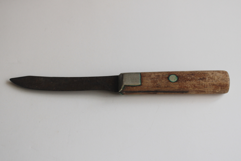 photo of marked Village Blacksmith W C Co vintage Washington Cutlery kitchen knife carbon steel blade  #1