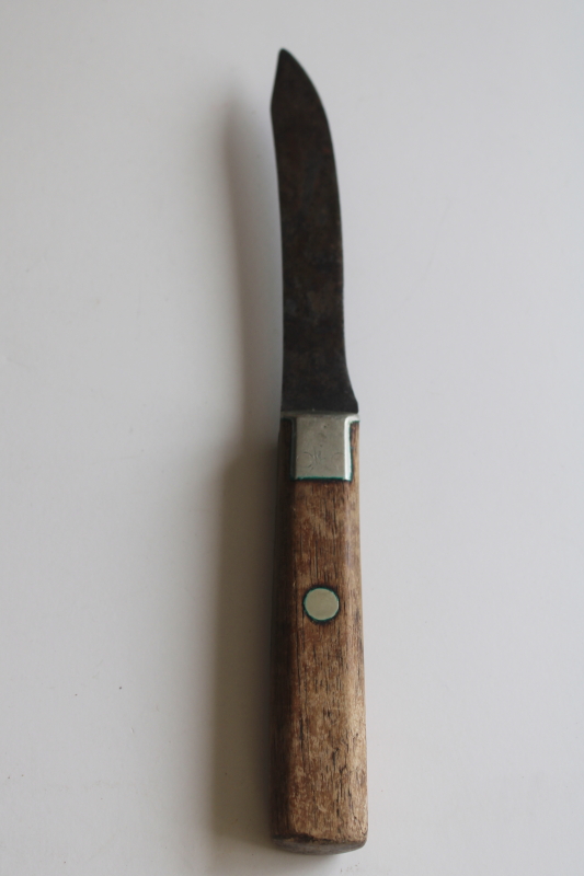 photo of marked Village Blacksmith W C Co vintage Washington Cutlery kitchen knife carbon steel blade  #6