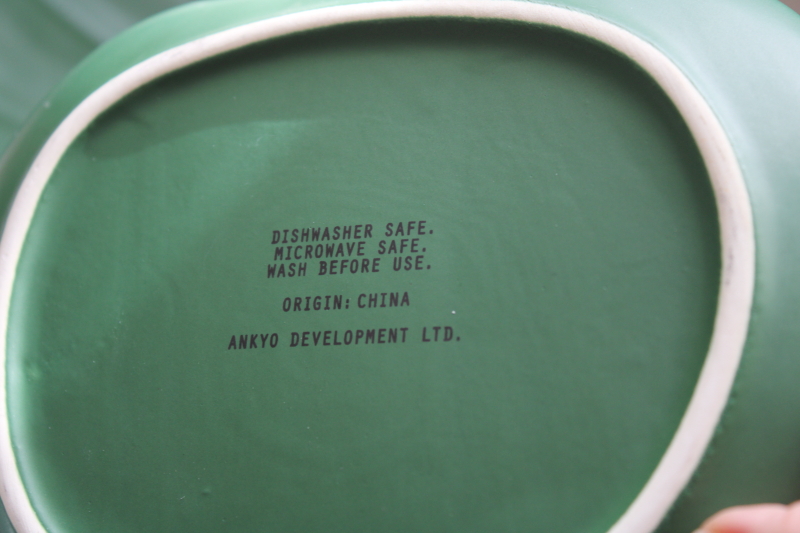 photo of matte green pumpkins, modern ceramic appetizer plates for fall harvest Halloween, made for Target  #3