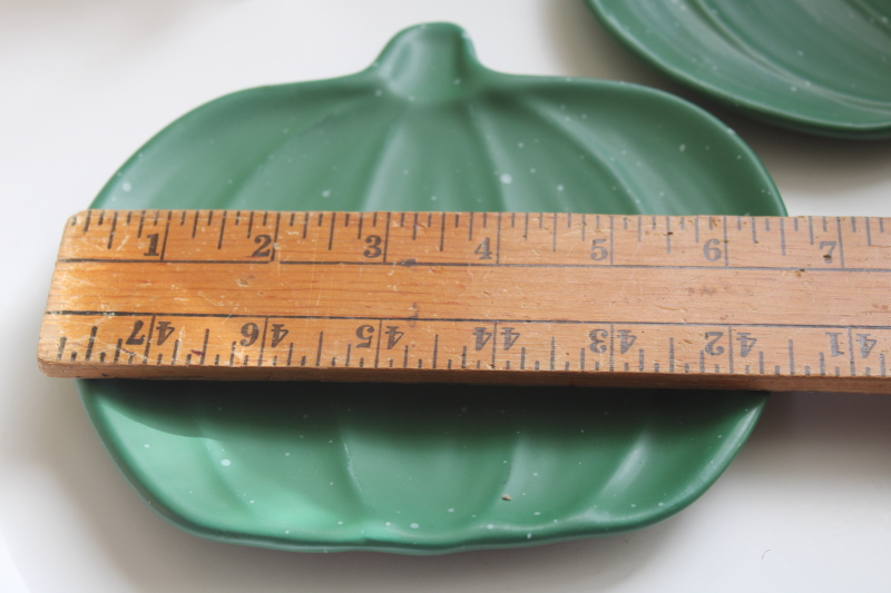 photo of matte green pumpkins, modern ceramic appetizer plates for fall harvest Halloween, made for Target  #4