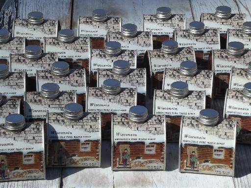 photo of metal cabin maple syrup tins lot, a whole village of old winter cabins! #1