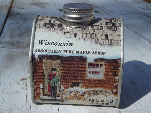 photo of metal cabin maple syrup tins lot, a whole village of old winter cabins! #2