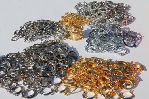 photo of metal concho leathercraft embellishments, ornate conchoa for inlay centers new old stock lot of 425+  #1