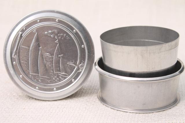 photo of metal drinking cups pocket portable camp travel, collapsible folding cup lot antique & vintage #9