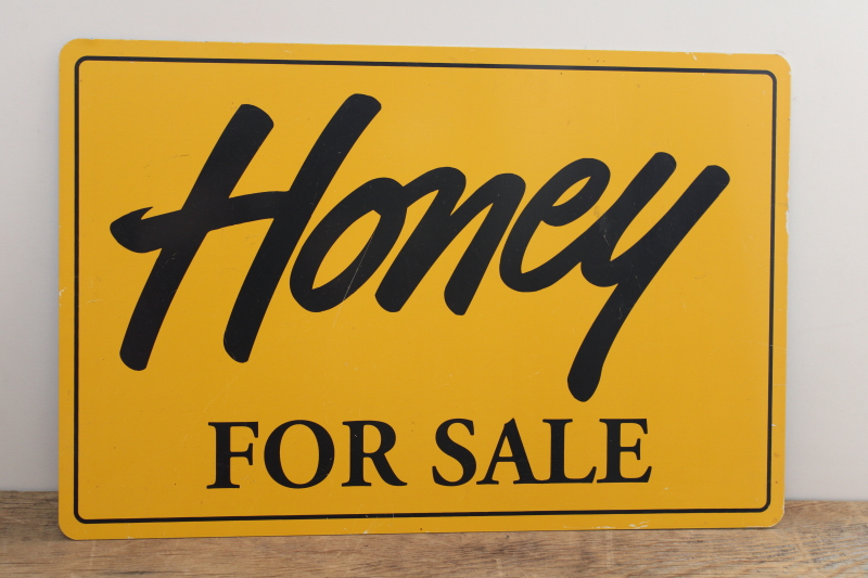 photo of metal sign Honey for Sale, farmers market sign, or modern farmhouse decor #1