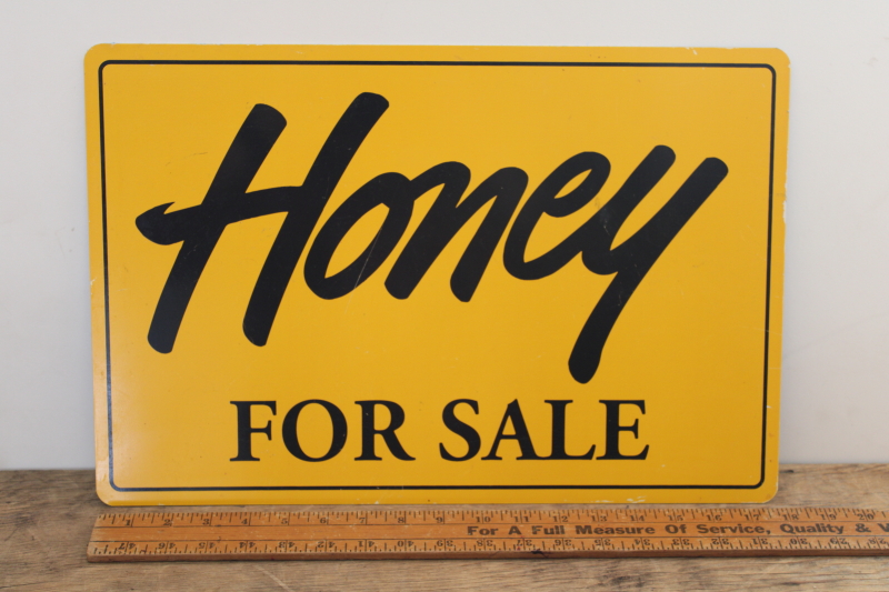 photo of metal sign Honey for Sale, farmers market sign, or modern farmhouse decor #2