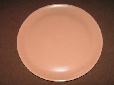 photo of metlox poppy trail pink pottery cake plate #1