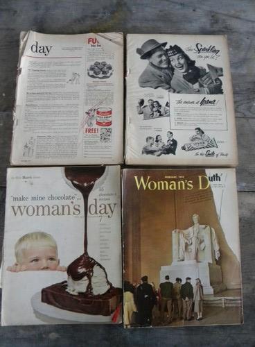 photo of mid century 40s and 50s Woman's Day magazines art covers/advertising etc #4