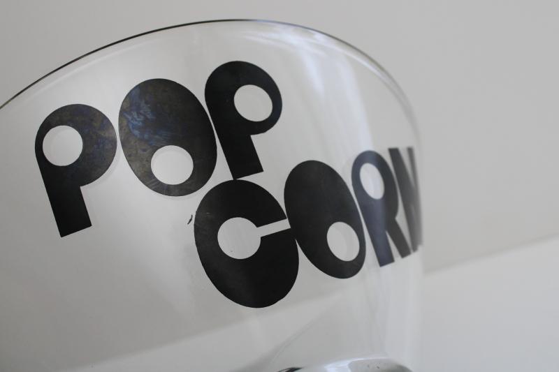 photo of mid-century mod Pop Corn popcorn snack bowl, pop art bold black graphics  #2