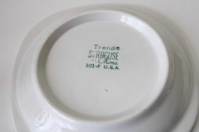 photo of mid century mod vintage atomic starburst appetizer plates, Syracuse china Jubilee  #4