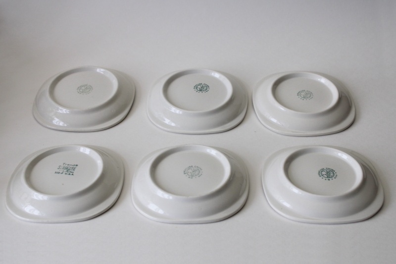 photo of mid century mod vintage atomic starburst appetizer plates, Syracuse china Jubilee  #5