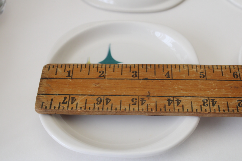 photo of mid century mod vintage atomic starburst appetizer plates, Syracuse china Jubilee  #6