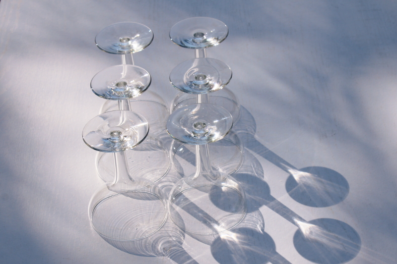 photo of mid century mod vintage hollow stem champagne glasses or cocktail glass set of 6 #4
