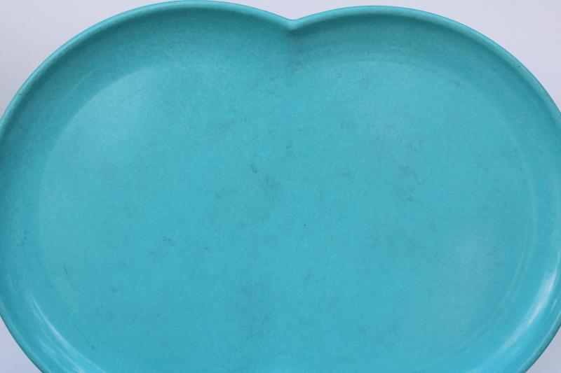 photo of mid-century mod vintage turquoise Branchell melmac bowl & platter atomic retro! #2