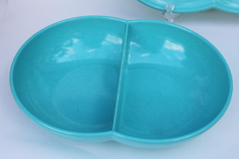 photo of mid-century mod vintage turquoise Branchell melmac bowl & platter atomic retro! #3