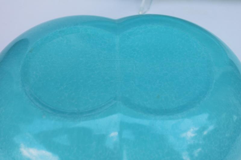 photo of mid-century mod vintage turquoise Branchell melmac bowl & platter atomic retro! #4