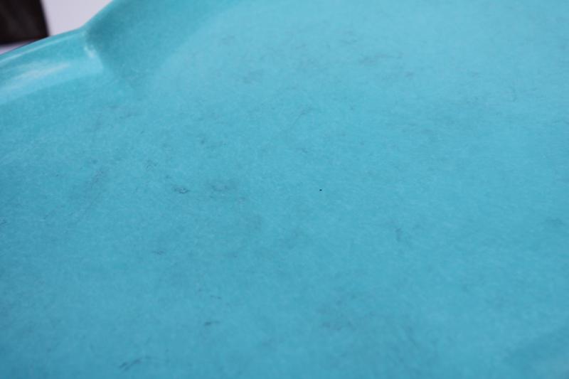 photo of mid-century mod vintage turquoise Branchell melmac bowl & platter atomic retro! #6