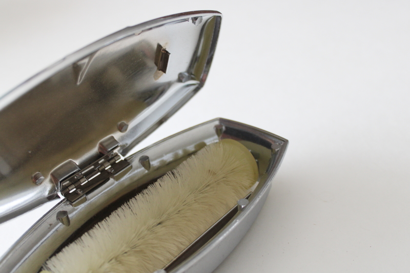 photo of mid-century modern chrome crumb sweeper brush vintage Milbern silent butler  #3