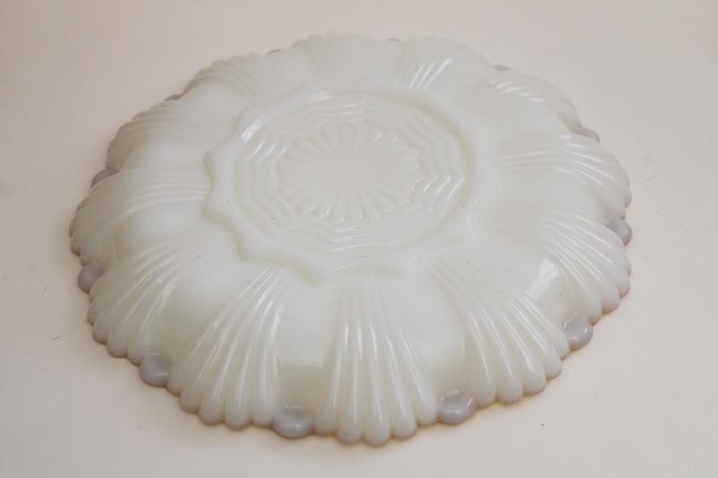 photo of mid-century modern vintage Anchor Hocking white milk glass deviled egg plate #5