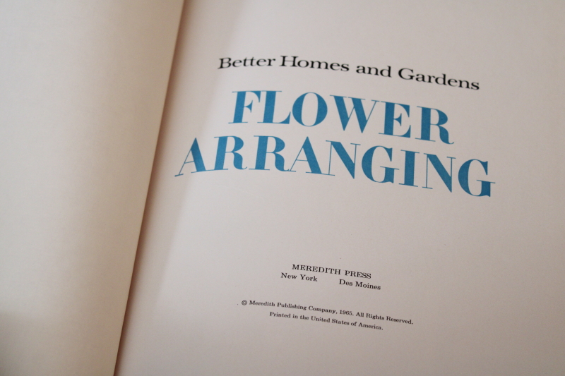 photo of mid century modern vintage Better Homes & Gardens flower arranging, ikebana, mod & formal arrangements #2