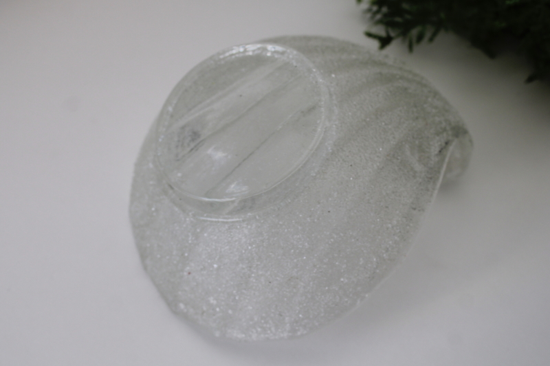 photo of mid century modern vintage Murano overshot glass seashell, scallop shell bowl trinket dish  #4