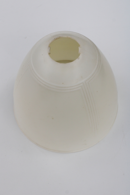 photo of mid-century modern vintage plastic torchiere lamp shade, diffuser for under a drum shade #5
