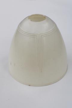 catalog photo of mid-century modern vintage plastic torchiere lamp shade, diffuser for under a drum shade