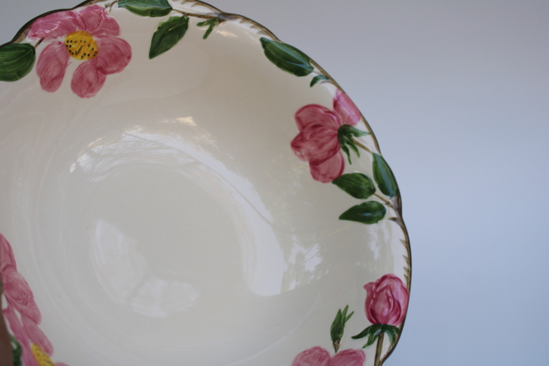 photo of mid century vintage Franciscan pottery Desert Rose pattern 8 inch & 9 inch round bowls, serving dishes #4
