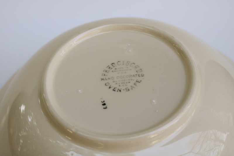 photo of mid century vintage Franciscan pottery Desert Rose pattern 8 inch & 9 inch round bowls, serving dishes #6