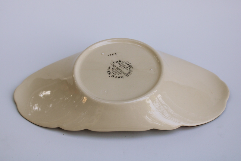 photo of mid century vintage Franciscan pottery Desert Rose pattern, large ashtray  #4