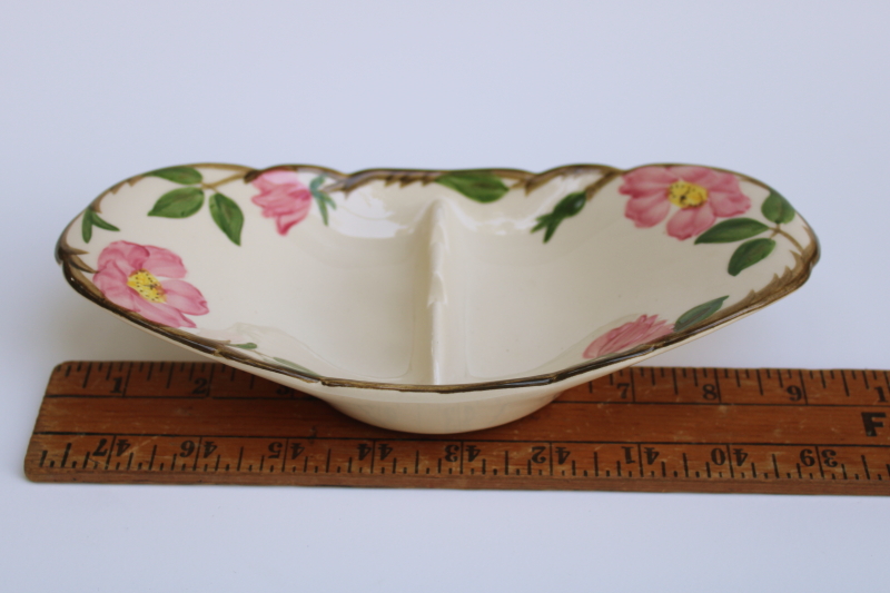 photo of mid century vintage Franciscan pottery Desert Rose pattern, large ashtray  #6