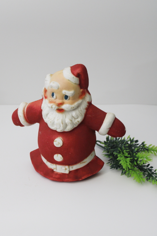 photo of mid-century vintage Glo Lite Santa tree topper Christmas decoration ornament #1