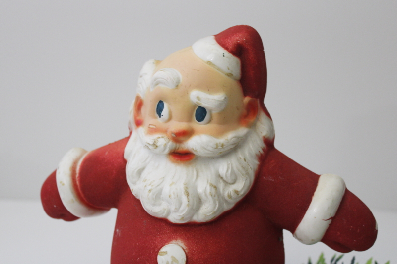 photo of mid-century vintage Glo Lite Santa tree topper Christmas decoration ornament #2