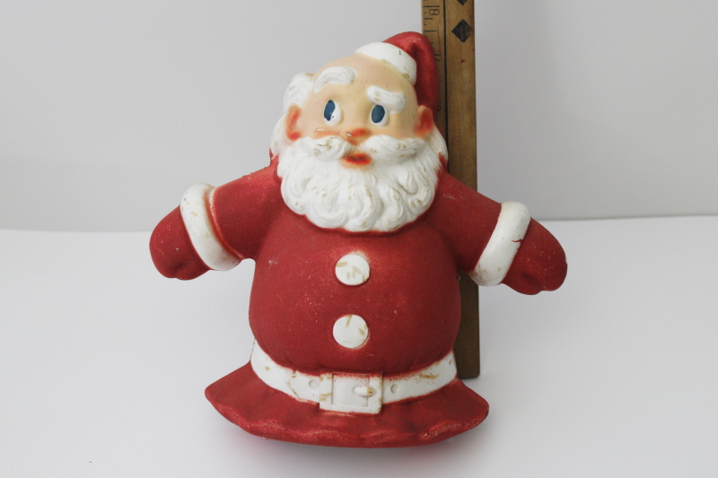 photo of mid-century vintage Glo Lite Santa tree topper Christmas decoration ornament #7