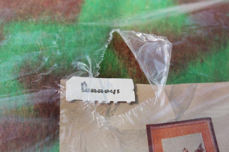 photo of mid-century vintage Indian blanket, mint in package poly cotton rayon camp blanket #3