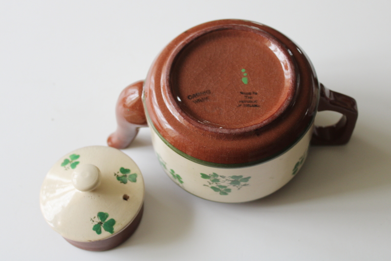 photo of mid century vintage Irish Carrig Ware Carrigline redware pottery, from Sligo souvenir mini teapot  #6