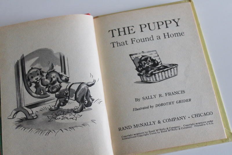 photo of mid century vintage Junior Elf picture book The Puppy That Found A Home Cocker spaniel dog  #3