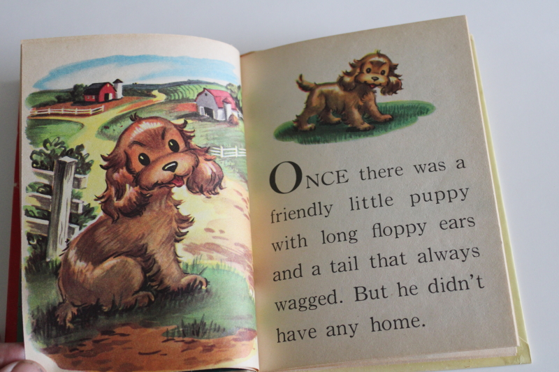 photo of mid century vintage Junior Elf picture book The Puppy That Found A Home Cocker spaniel dog  #5