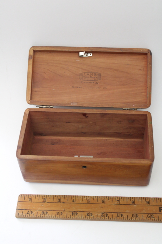photo of mid century vintage Lane cedar chest miniature size keepsake or jewelry box  #3