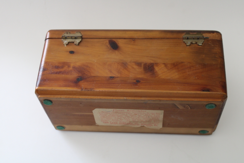 photo of mid century vintage Lane cedar chest miniature size keepsake or jewelry box  #5